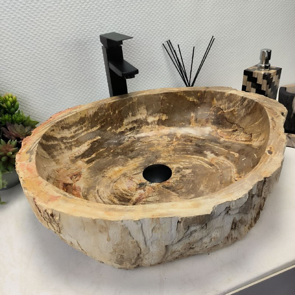 Раковина из окаменелого дерева OD-62394 57*47*14