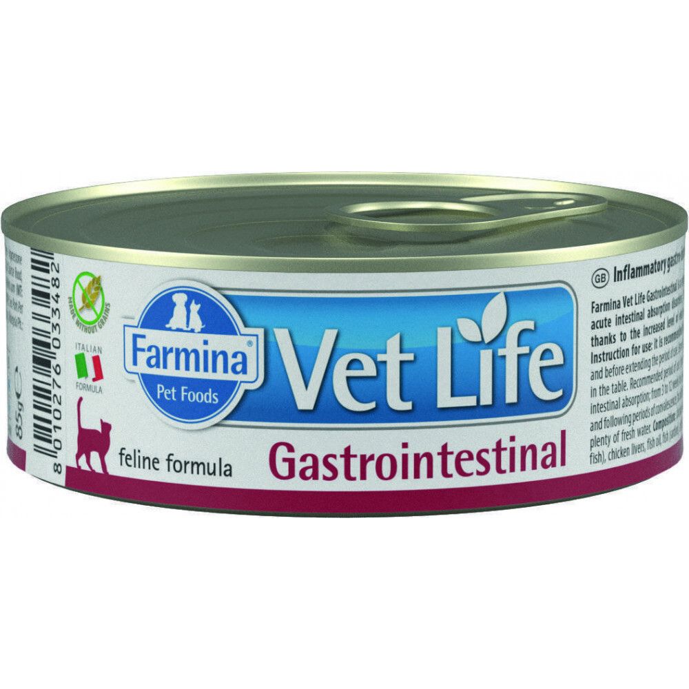 FARMINA Vet Life GASTRO-INTESTINAL диета д/кошек при нарушениях пищеварения, 85гр