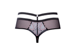 Трусики-стринги Glossy Iris с эффектом мерцания (Размер: 38) (Цвет: черный с розовым)