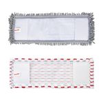 Швабра с флаундером 40 см, составной черенок 120 см, МОП микрофибра/абразив + МОП СИНЕЛЬ, PERKLIN (ПЕРКЛИН), 700987