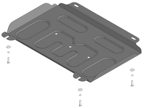 Защита двигателя, переднего дифференциала 2 мм, Сталь. для Foton Tunland V9 2024-н.в., Motodor.77508