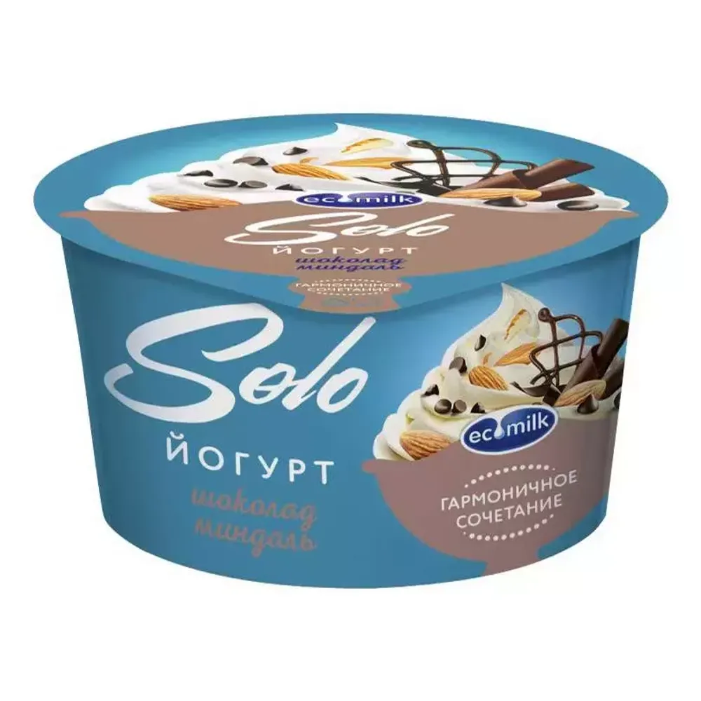 Йогурт Solo 4,2% 130г шоколад/миндаль
