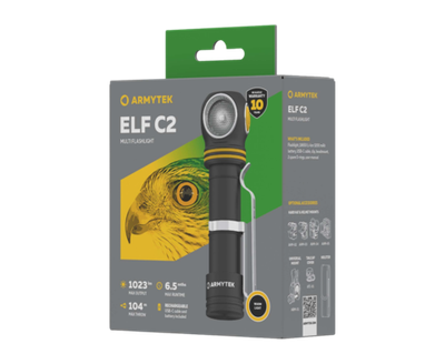 Мультифонарь светодиодный Armytek Elf C2 USB-C+18650, 1023 лм, теплый свет, аккумулятор