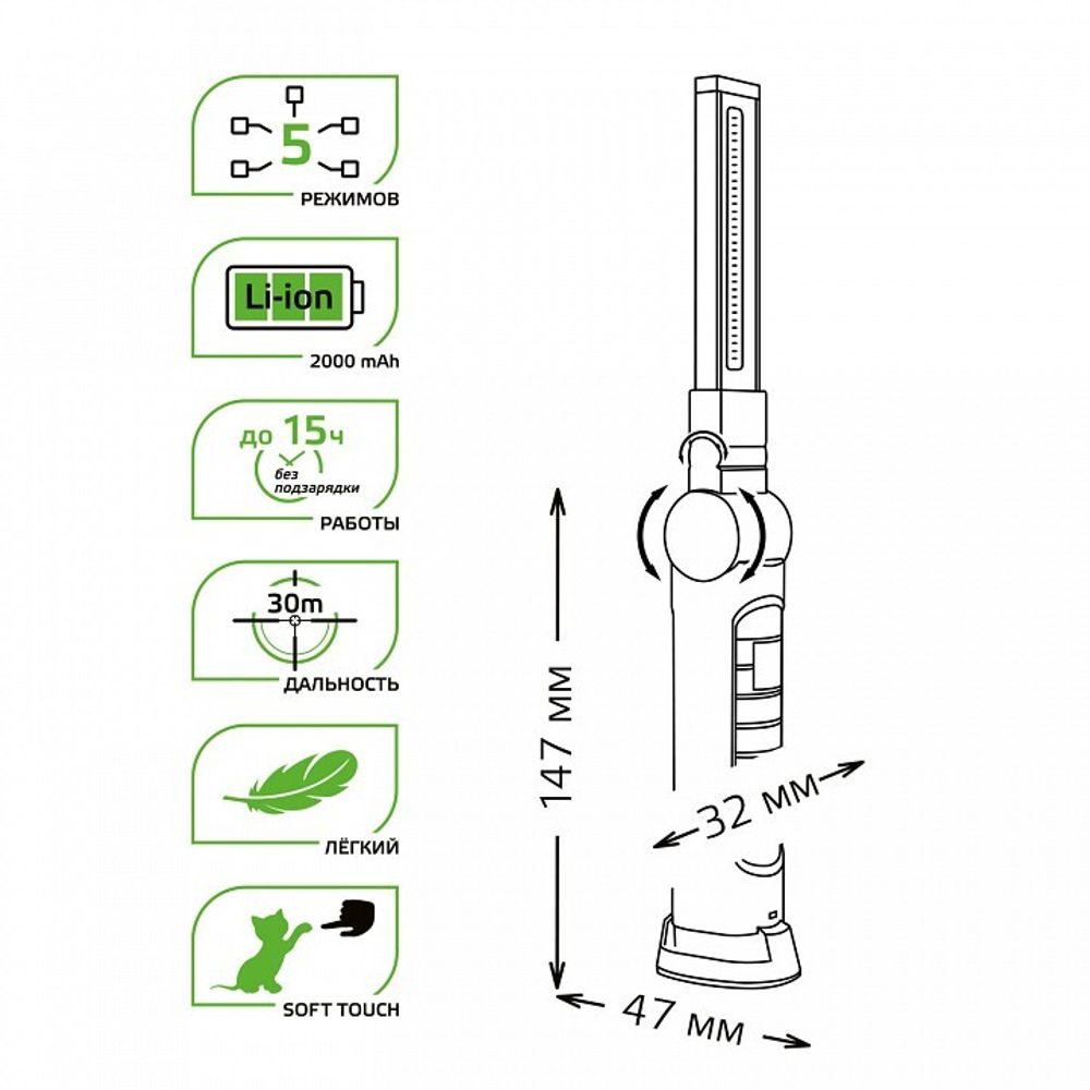 Фонарь автомобильный Gauss  GF803