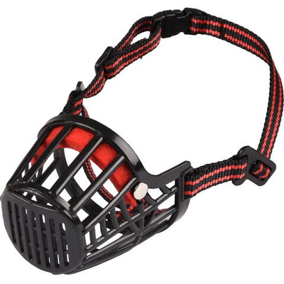 Намордник XS, пластик, 26-37см/ нос 4х4,5см, чёрный, Flamingo