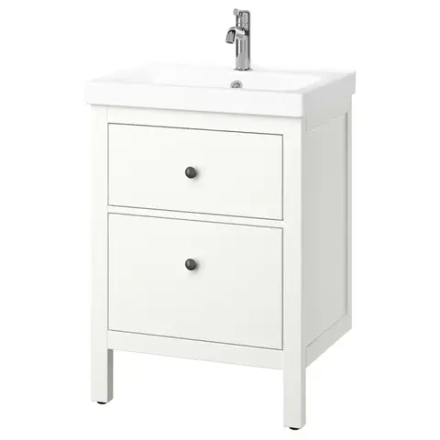 Тумба для ванной - HEMNES / ORRSJÖN /ORRSJОN  IKEA/ ХЕМНЕС/ОРРСЬЕН ИКЕА, 62х49х89 см, белый