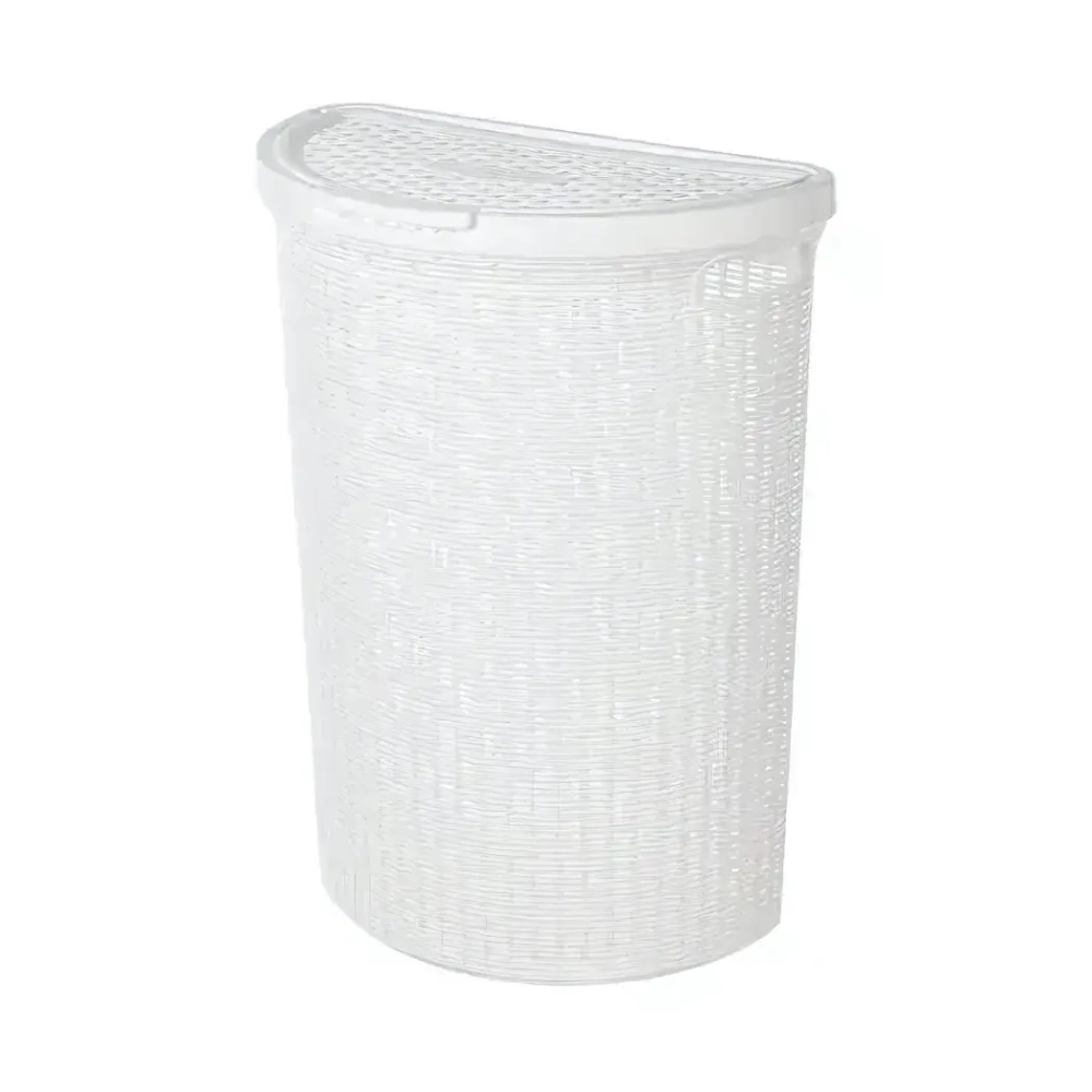 КОРЗИНА ДЛЯ БЕЛЬЯ ECO STYLE 460Х265Х610 ММ (белый1)
