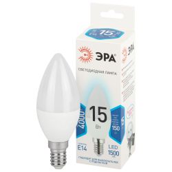 Лампа светодиодная ЭРА STD LED B35-15W-840-E14 E14 15 Вт свеча нейтральный белый свeт | Лампы cветодиодные Свеча (B/C)