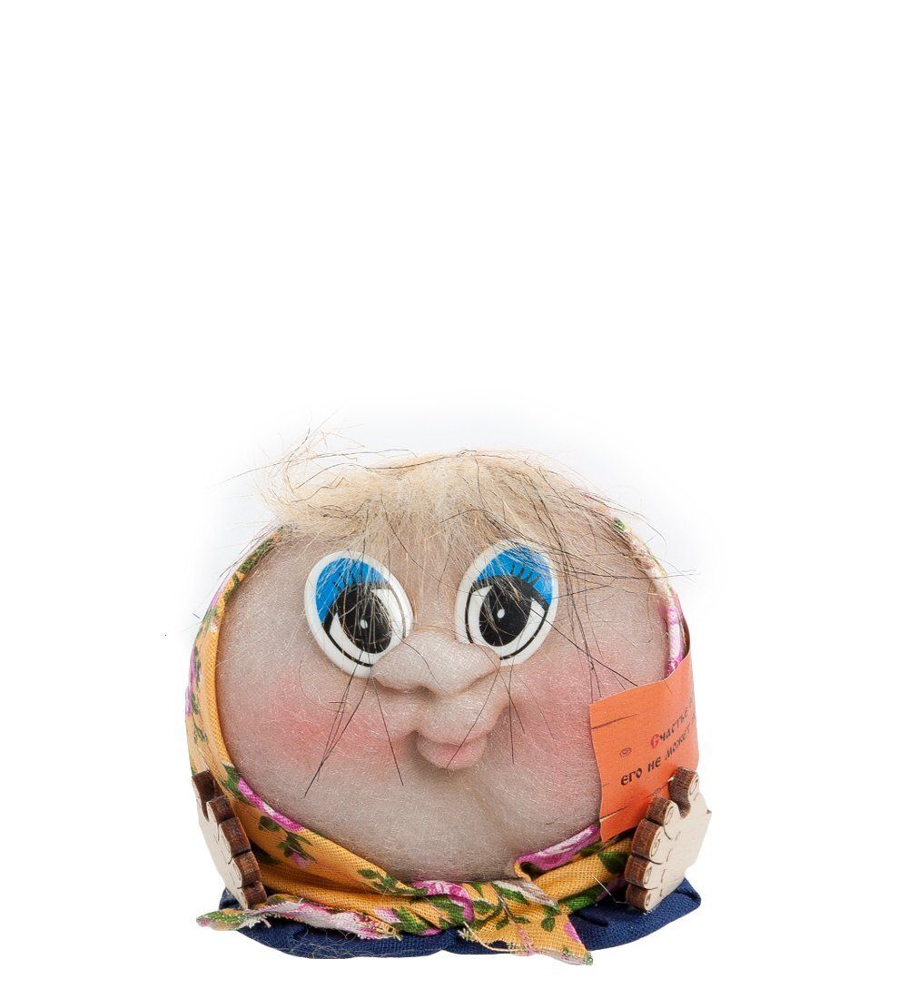 Народные промыслы К04-014 Домовой «Колобок Любава» 10см. (символ счастья)