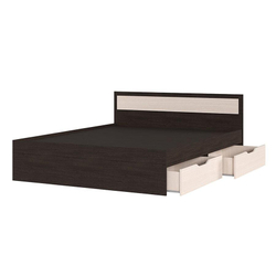 Гармония КР 604 Кровать с ящиками 160 Венге / Дуб белфорт