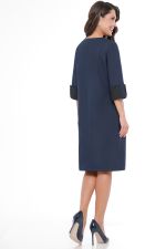 Платье темно-синее с черной вставкой DStrend (Акция)