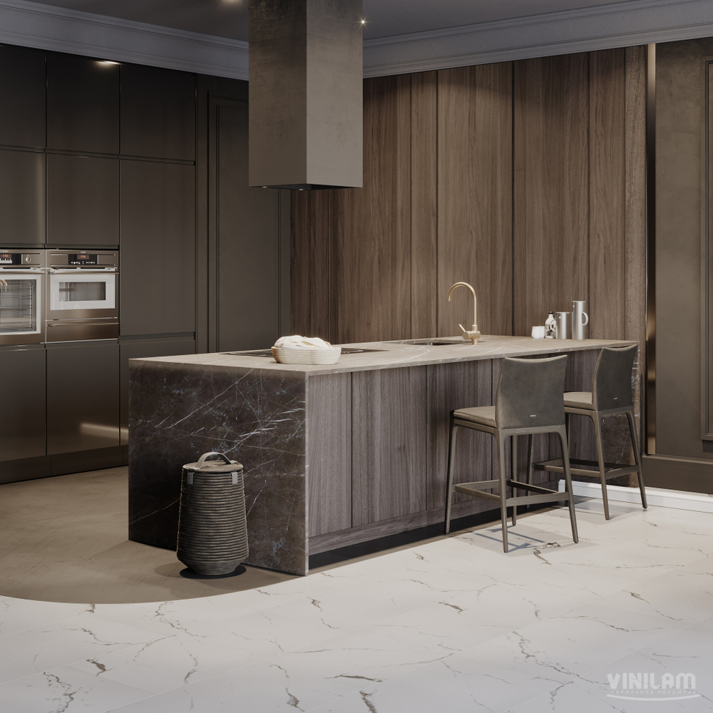 Виниловый ламинат Vinilam Ceramo 83444 Итальянский Мрамор