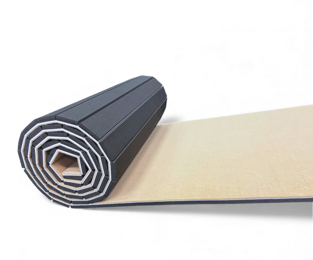 Ролл-мат гимнастический "Профессионал", ворсовый - 40мм. - сегментированный - бежевый