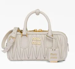 Сумка MIU MIU Arcadie matelassé из кожи наппа, белый