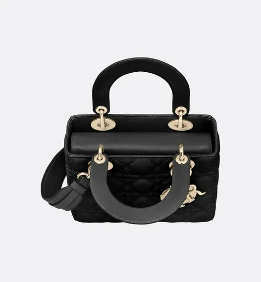 Сумка Dior Lady Dior My Abcdior, модель маленького формата черный