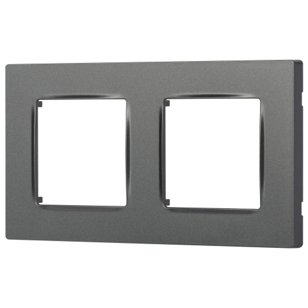 Рамка для розеток и выключателей ЭРА Серия 12 12-5202-12 на 2 поста, Классик, графит