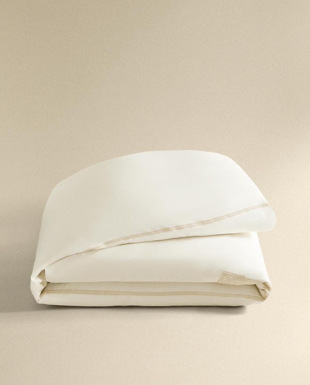 ZARA HOME ПОДОДЕЯЛЬНИК ИЗ САТИНА С ВЫШИВКОЙ (300 НИТЕЙ), ЗОЛОТОЙ