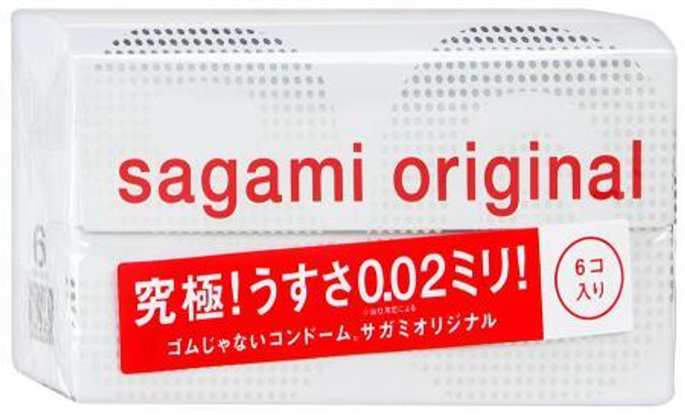 Ультратонкие презервативы Sagami Original 0.02 - 6 шт.