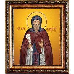 Макарий Высокоезерский преподобный. Икона на холсте.