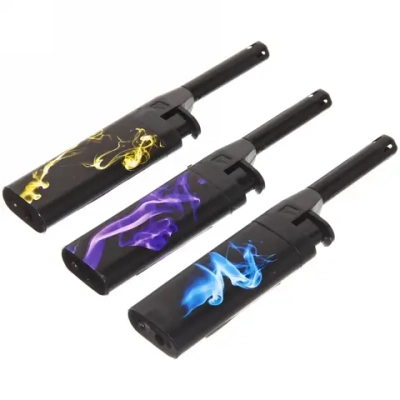 Зажигалка газовая для газовой плиты 14см черная трубка