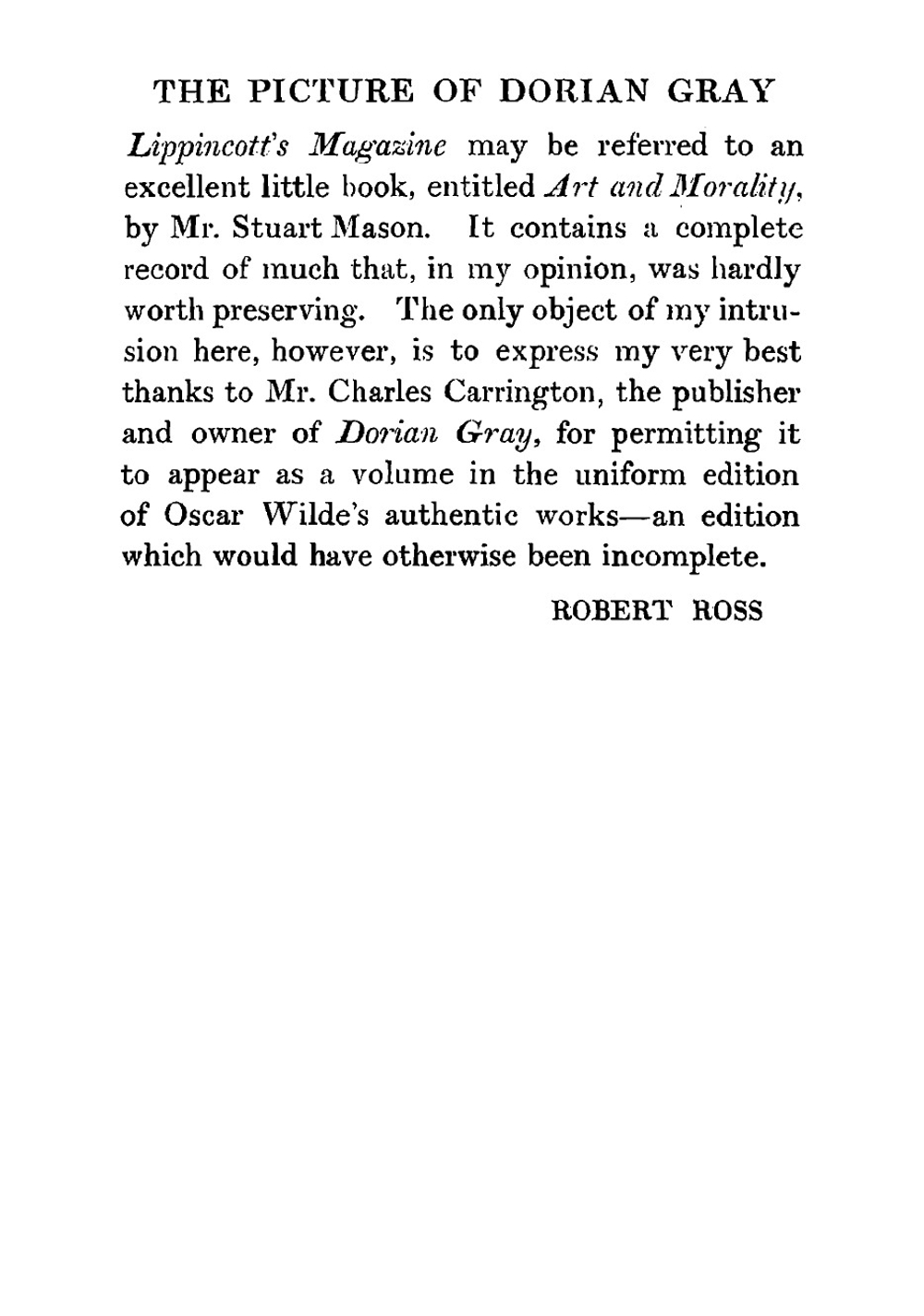 The picture of Dorian Gray | Oscar Wilde