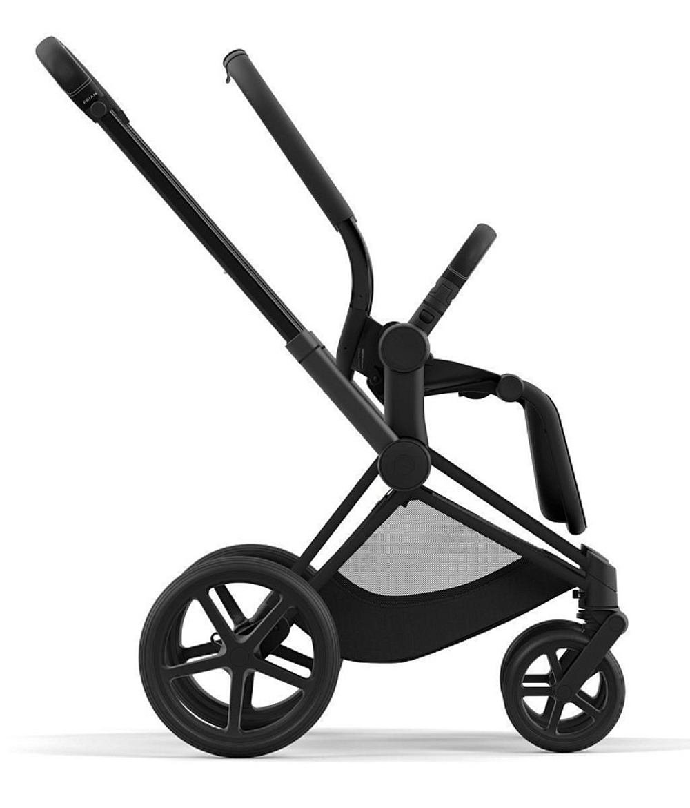 Коляска 3 в 1 Cybex Priam IV Matt Black complete и автокресло Aton S2 i-Size Moon Black Cozy Beige