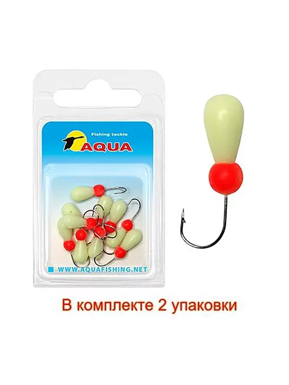 Мормышка фосфорная №79 КУКОЛКА, 2 упк по 10шт 0,25g