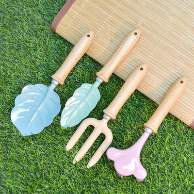 Набор садовых инструментов 4шт (рыхлитель, лопатка 2шт, вилка) "Inbloom"