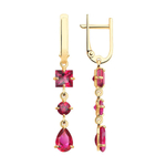 Серги золотые с топазом Swarovski Au 585 (727751)