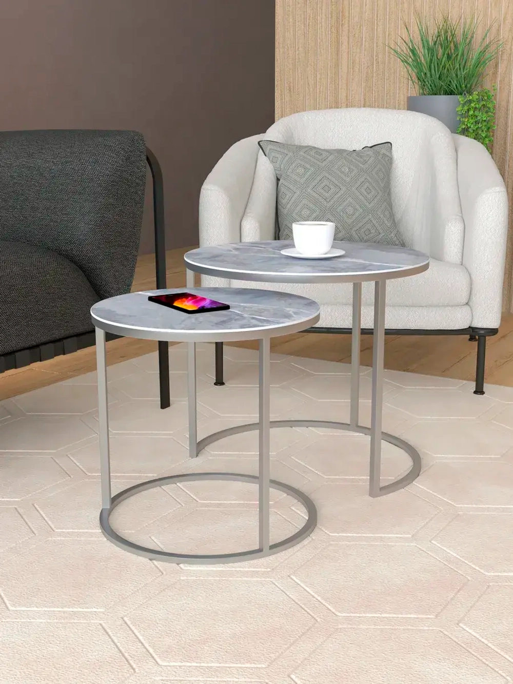 Комплект журнальных столов Акцент - керамогранит 201SLLGKER