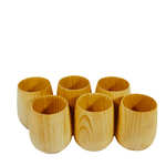 Набор деревянных стаканов (бокалов) из древесины кедра 6 шт