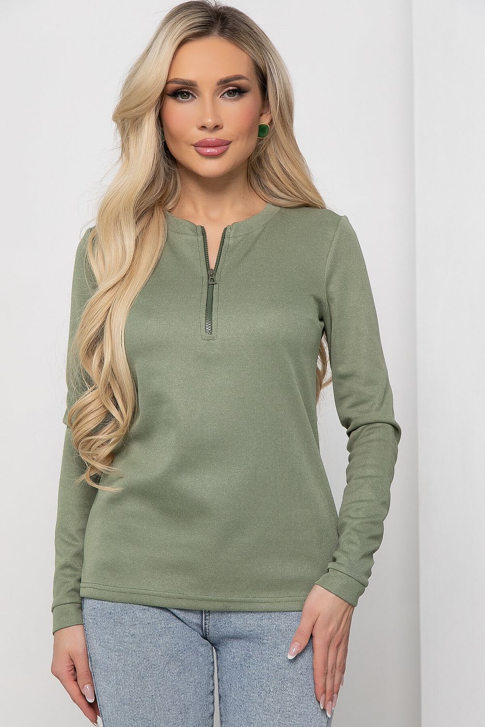 Джемпер "Чувство комфорта" (олива) Б8675 LT Collection