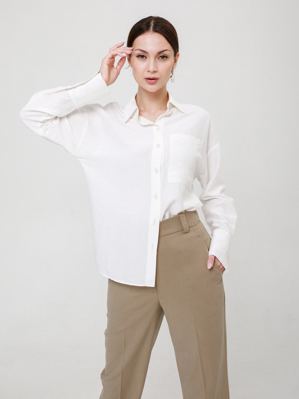 Рубашка женская | Бл-1012 б вискоза крэп