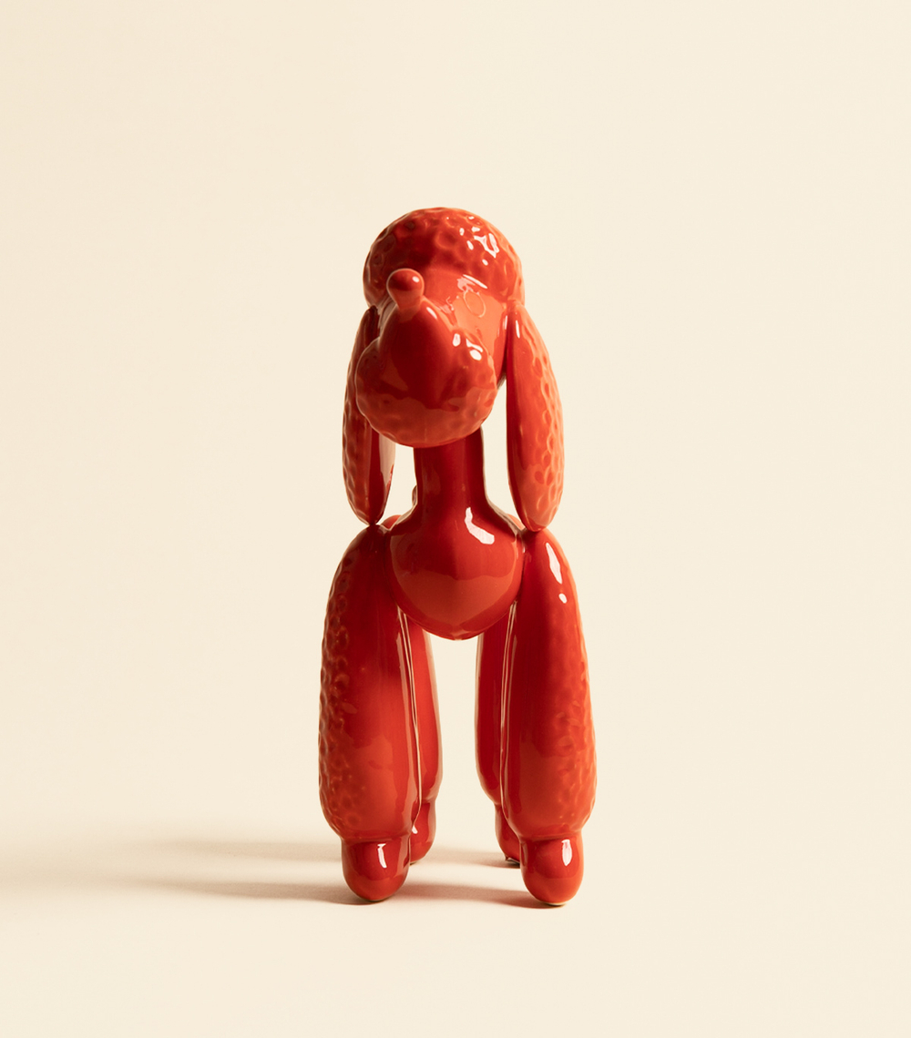 Фигура – Пудель керамический, красный | Александра Маврина