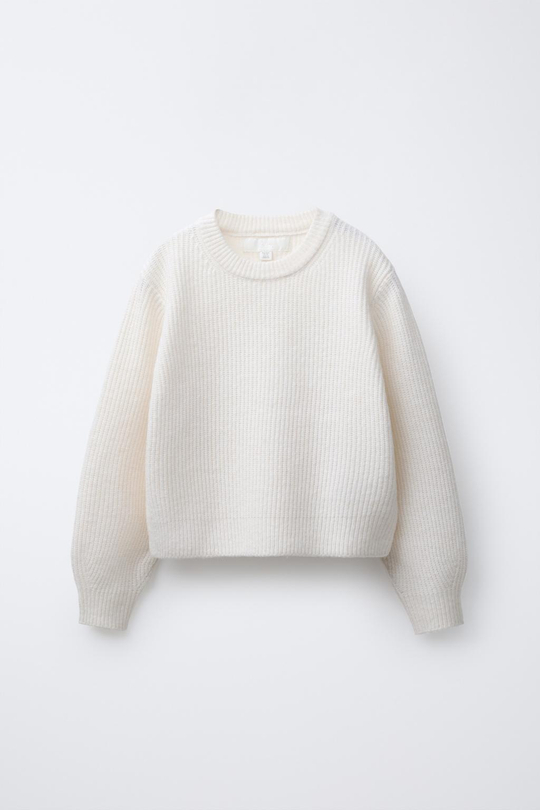 ZARA СВИТЕР В РУБЧИК, ЭКРЮ