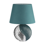8140/1T MODERNI LN26 491 бирюзовый/серебро, керамика/текстиль Настольная лампа Е27 1*60W 220V TAPALA