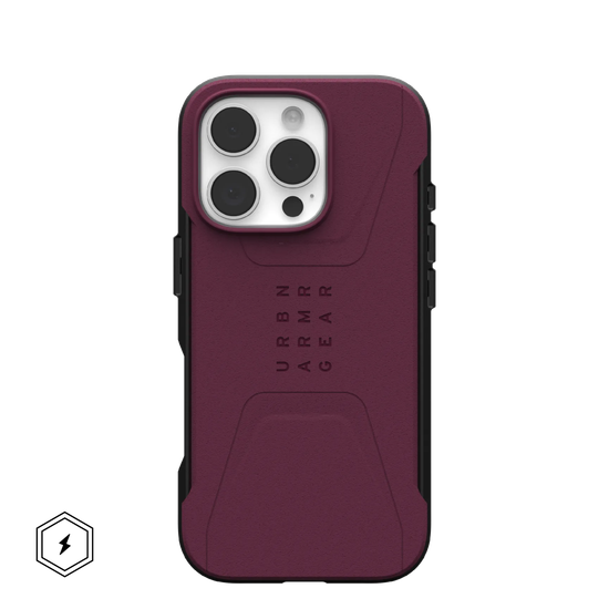 UAG Civilian with MagSafe Series Case for Apple iPhone 16 Pro Bordeaux (Красный)