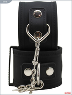 Чёрные силиконовые наручники с фиксацией (Цвет: черный)