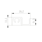 SLIMMAX Рамка узкая плоская (5,40 м) хром матовый (AL) (AV0734) Aristo (Под Заказ)