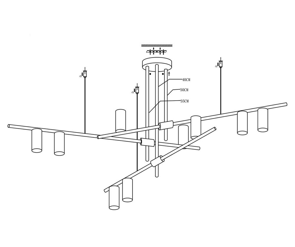 Kink Light 07621-9,20 Люстра Рия черный/бронза Gu10 90W