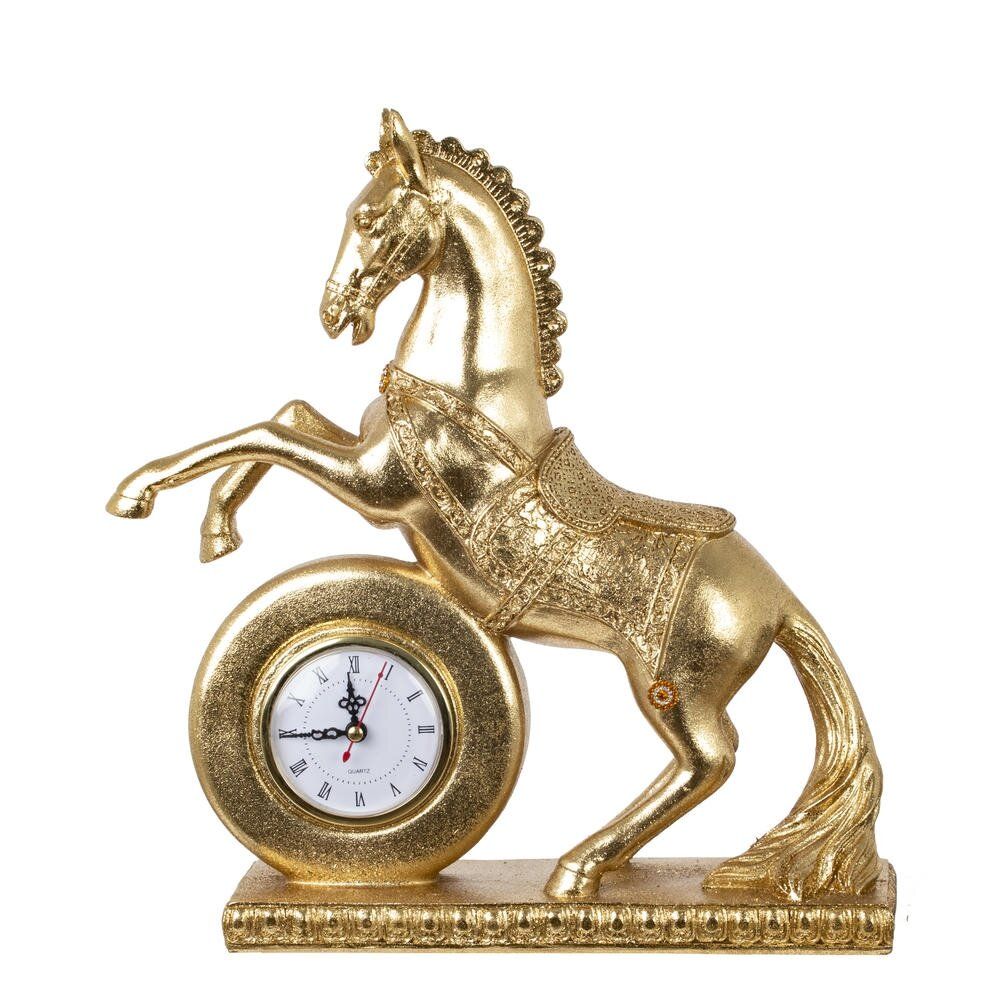 GAEM Фигурка декоративная "Лошадь" с часами (ААх1 н/п), L32 W9,5 H35 см