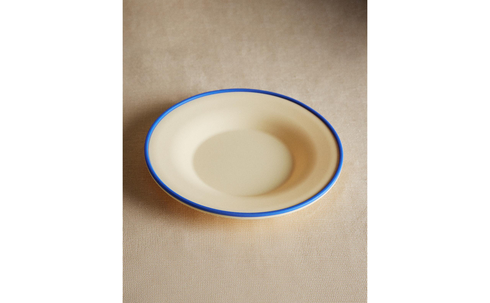 Zara Home тарелка из силикона, цвет бежевый, 21 см
