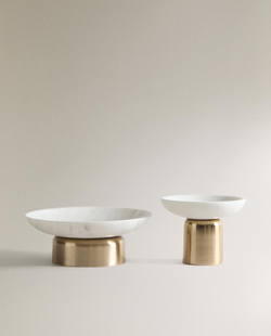 Zara Home Предмет декора из мрамора, цвет золотой, 15.5 см