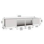Антресоль Альта 2,2 (400) с зеркалом