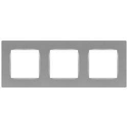 Рамка для розеток и выключателей ЭРА Серия 12 12-5203-03 на 3 поста, Классик, алюминий