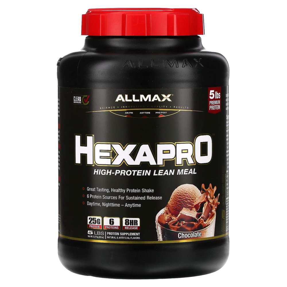 ALLMAX, Hexapro™, высокопротеиновая нежирная мука, со вкусом шоколада, 2,27 кг (5 фунтов)