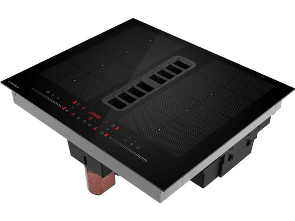 Варочная панель MAUNFELD MIHC604SF2BK индукционная с вытяжкой