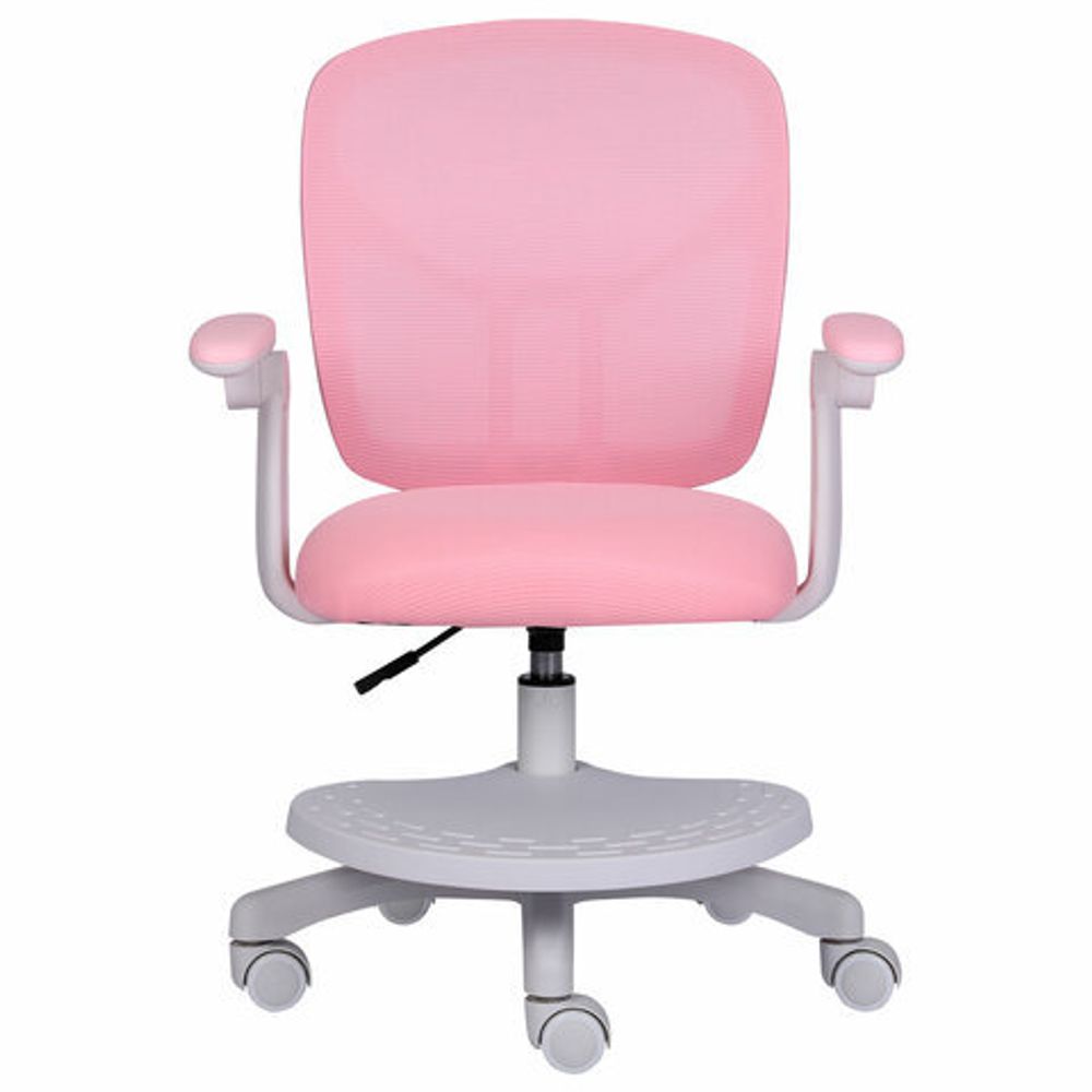 Кресло детское с подставкой для ног BRABIX "Toy MG-205", сетка/ткань TW, розовое, 533151