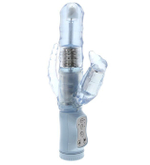 Голубой вибромассажёр для тройной стимуляции SEVEN SEAS VIBE BLUE - 23 см. (Цвет: голубой)