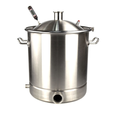 Перегонный куб 37 литров с купольной крышкой под кламп 2", выход под ТЭН кламп 2"